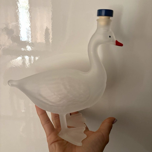 Plastic white swan - plastic,