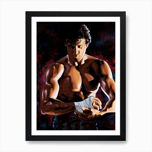 Rocky art print framed - iv,