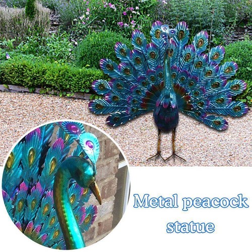 Peacock statue garden - peacock, decor