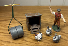 Britains Era lead farm items F G Taylor hen coop Triang roller Farm Hand