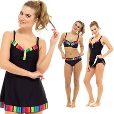 Ladies Rainbow Trim Black