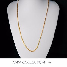 Kapa Jewellery 22k Gold Plated Necklace for Men or Women Chain Indian gold 24 in