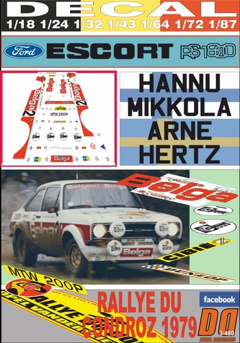 Decal ford escort - ford, rs