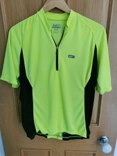 Louis Garneau Metro 2 Cycle Jersey Mens Extra Large 1/3 Zip Bike Fluo Green