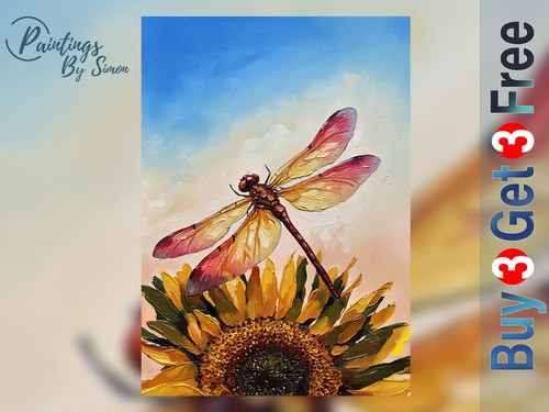 Golden dragonfly sunflower - golden,