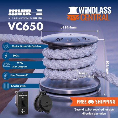 Muir vc650 marine capstan - marine,