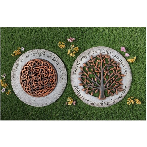 Bronze finish celtic round - finish,