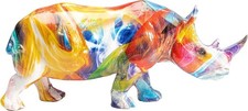 Rhino Decorative Statue Modern