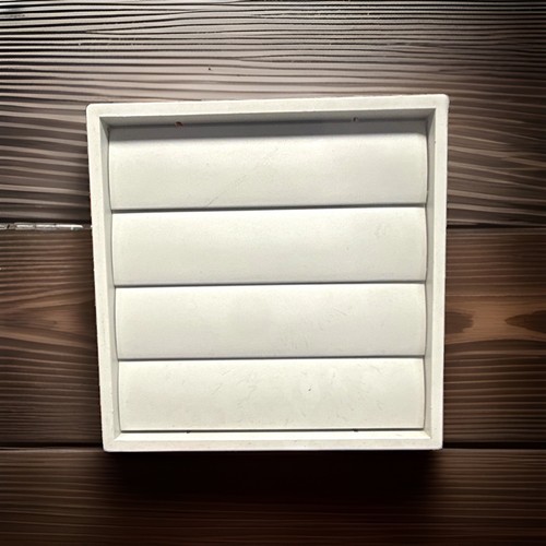 White plastic louvre vent - plastic,