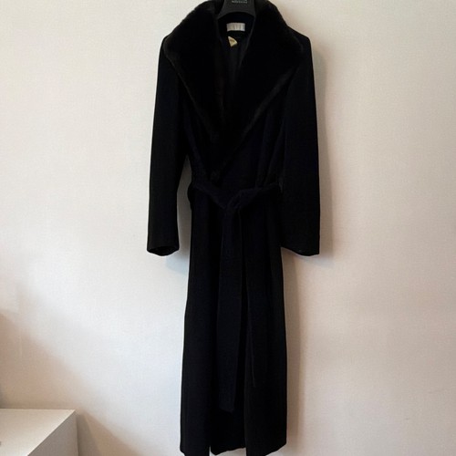 Nicole farhi black long belted - long,