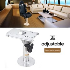 Boat Seat Pedestal with Slide and Swivel Adjustable-Height 33cm to 48cm