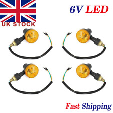 4X Universal Motorcycle 6V LED Indicators Turn Signal Lights Amber Blinker UK 