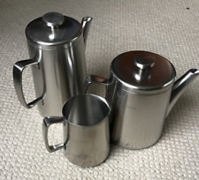 Robert Welch stainless steel teapot coffee pot and milk jug Avon design