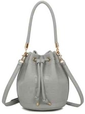 Womens Top Handle Bucket Grab Bag Shoulder Strap Fashion Evening Wedding Handbag