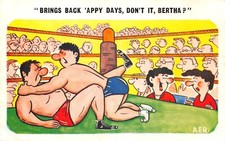 COMIC POSTCARDS  BOXING  A.E.R