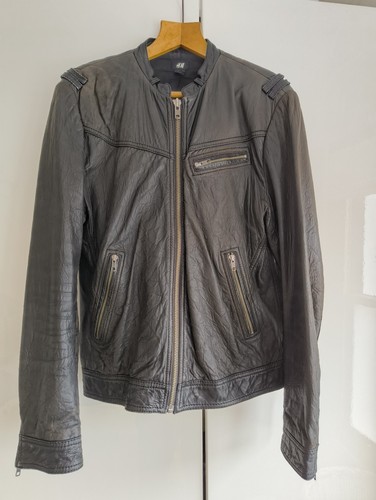 Vintage soft black leather - h&m,