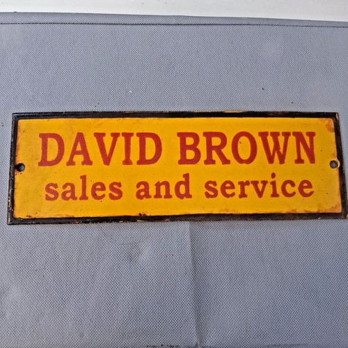 Vintage enamel david brown - enamel,