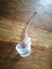 Rare Vintage Glass Mayo Spoon / Ladle 