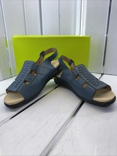 Ladies Hotter “candice” Exf Open Toed Shoes , Size 6.5 , Extra Wide For Comfort