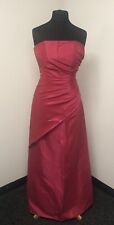 Hilary Morgan Raspberry Pink Formal Prom Dress Strapless Cinched/Draped Size 12