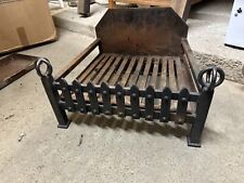 Antique Fire Grate, English, Cast Iron, Fireplace, Basket, Late Victorian, 1900
