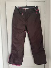 Women s Airwalk Ski pants, fleece lined brown/pink size 10-12 
