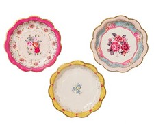 Afternoon Tea Paper Plates Assorted Luxury Vintage Style Shabby Chic Party x 12