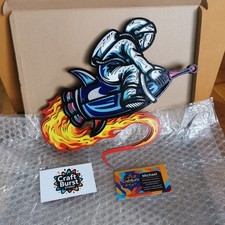 Hand-Painted Wooden Astronaut