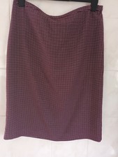 PURE COLLECTION BURGUNDY LINED PENCIL SKIRT SIZE 16
