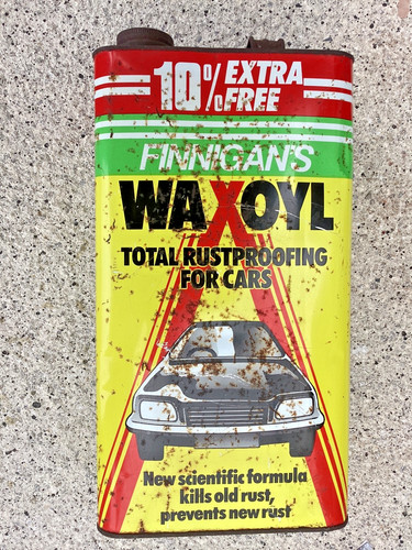 Vintage finnigans waxoyl can - vintage,