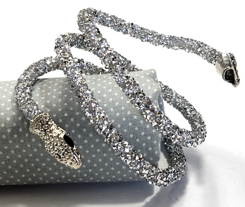Flexible pave crystal snake - flexible,