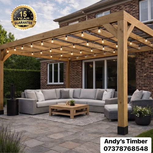 Wooden box pergola kit - pergola,
