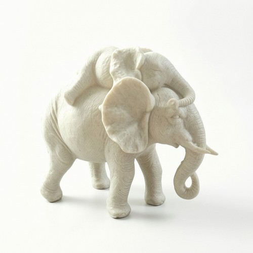 Elephant figurine textured - elephant,