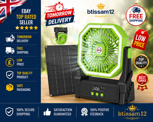 Cawevon 10000mah solar - 10000mah, fan