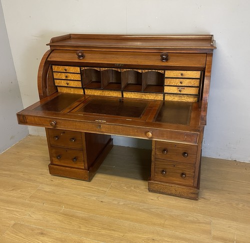 C19th mahogany three part - mahogany,