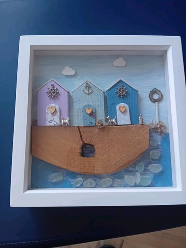 Sea glass pebble driftwood - glass, &