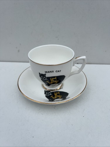 Manx cat cup - &, saucer