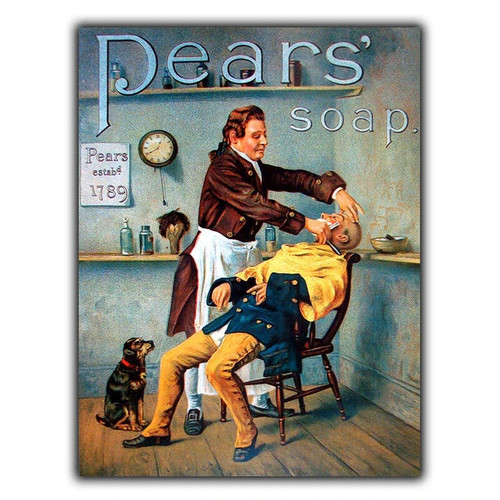 Pears soap metal wall - pears,
