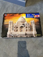 MB PUZZ 3D Taj Mahal 1077 Foam Backed Piece 3D Jigsaw Puzzle Model Vintage 1997