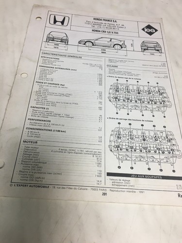 Automobile technical sheet - technical,
