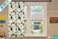 DIGITAL PRINTED DECORATIVE SINGLE PANEL CURTAIN FOR KIDS BEDROOM SAFARI ANIMALS