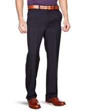 Farah Mens Flexi Waist Trousers Smart Casual Navy Blue