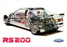 A3 Ford RS200 WRC Rally