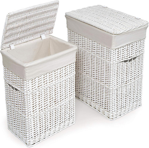 Wicker laundry hampers set - laundry,