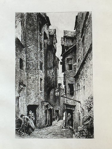 Antique etching edinburgh - antique, etching,
