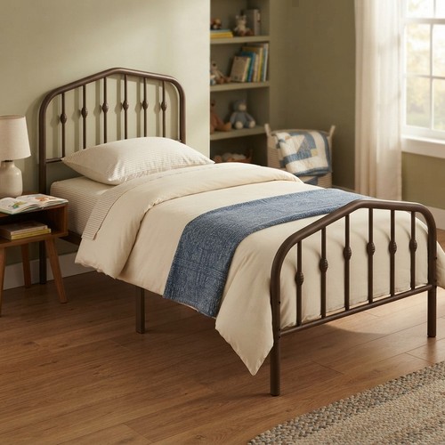 Elegant 3ft bronze single bed - bronze,
