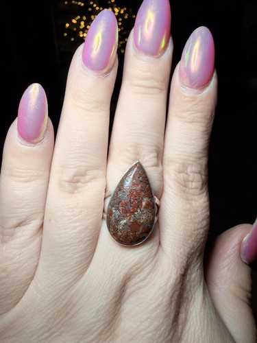 Genuine dinosaur bone ring 925 - genuine,