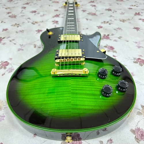 Green burst style electric - green, lp