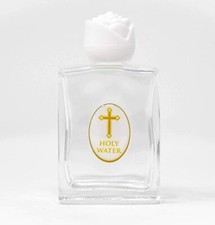 Glass holy water bottle 5 - glass, 2.5"