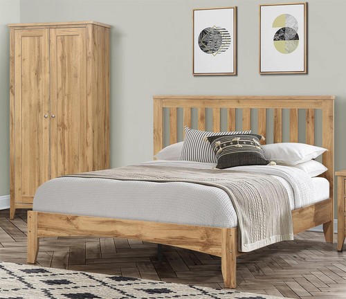 Oak finish bed - oak,